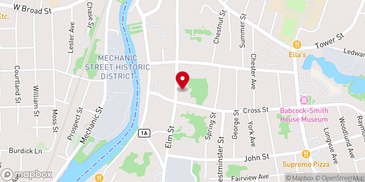 Map showing location of St. Pius X Church