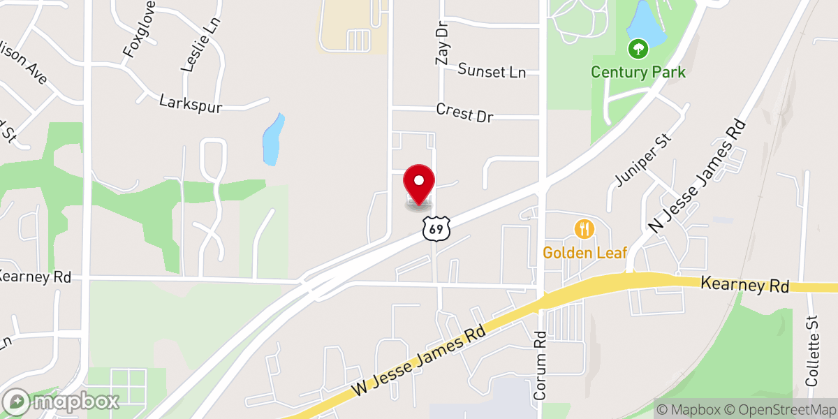 Map showing location of First Assembly of God - Food Distribution Center