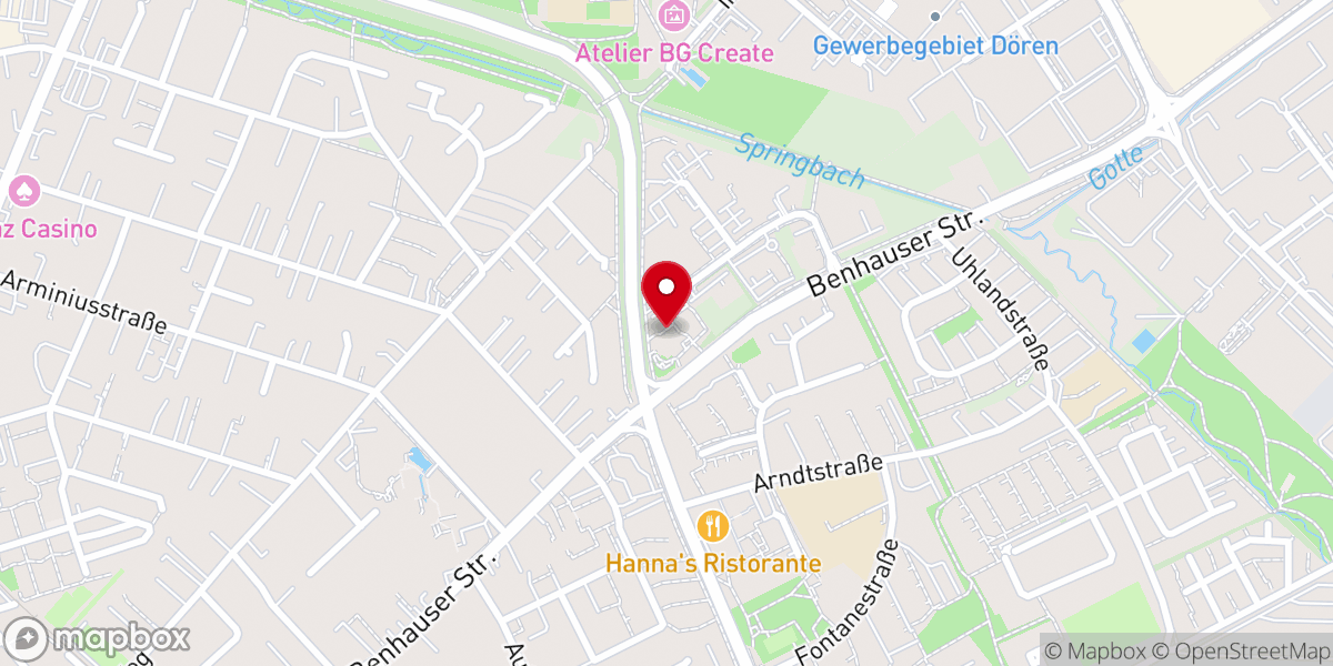 Map showing location of Martin-Luther-GZ - Ev. Luth. Kirchengemeinde Paderborn