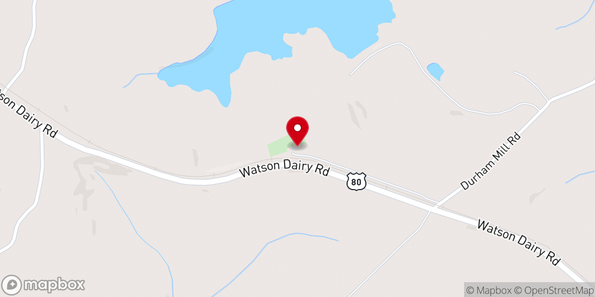 Map showing location of New Upper Mt Zion Baptist Church
