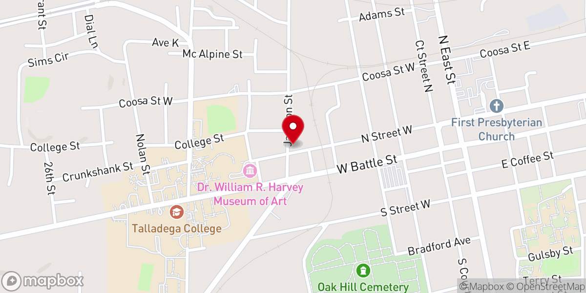 Map showing location of Star of Zion African Methodist Episcopal Church