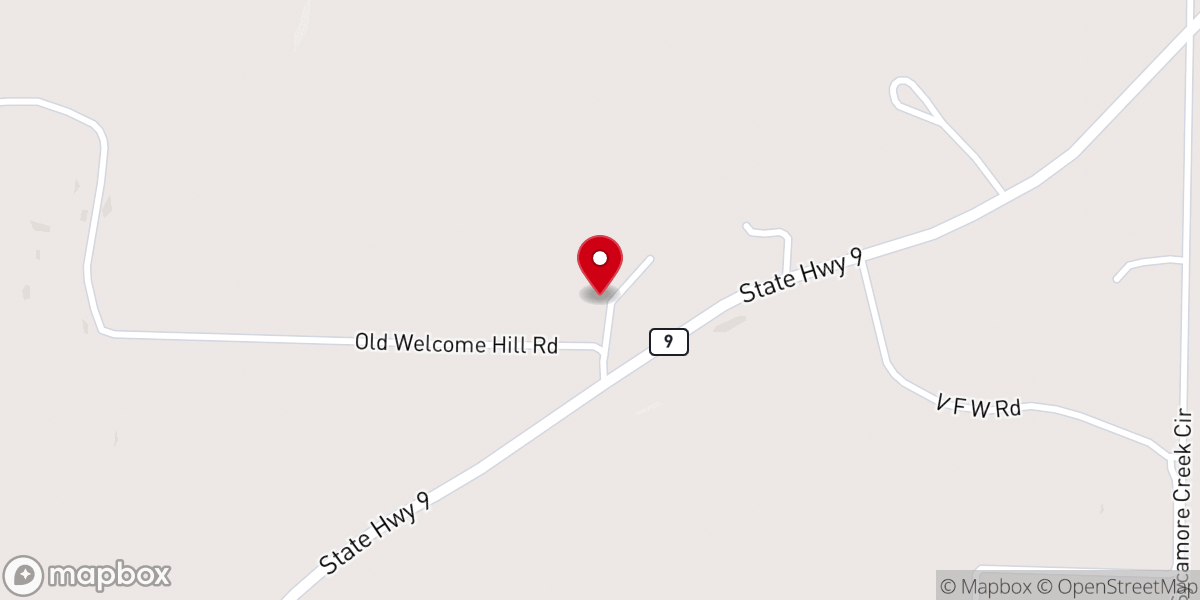 Map showing location of Old Welcome Hill Church of Christ
