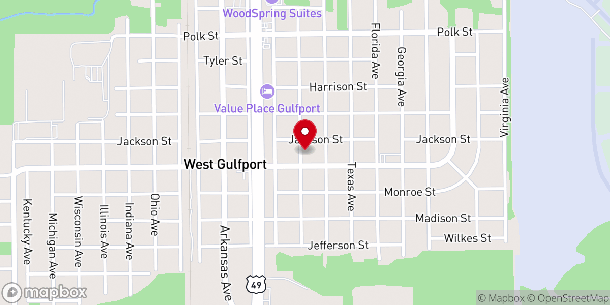 Map showing location of Full Gospel Holiness Church
