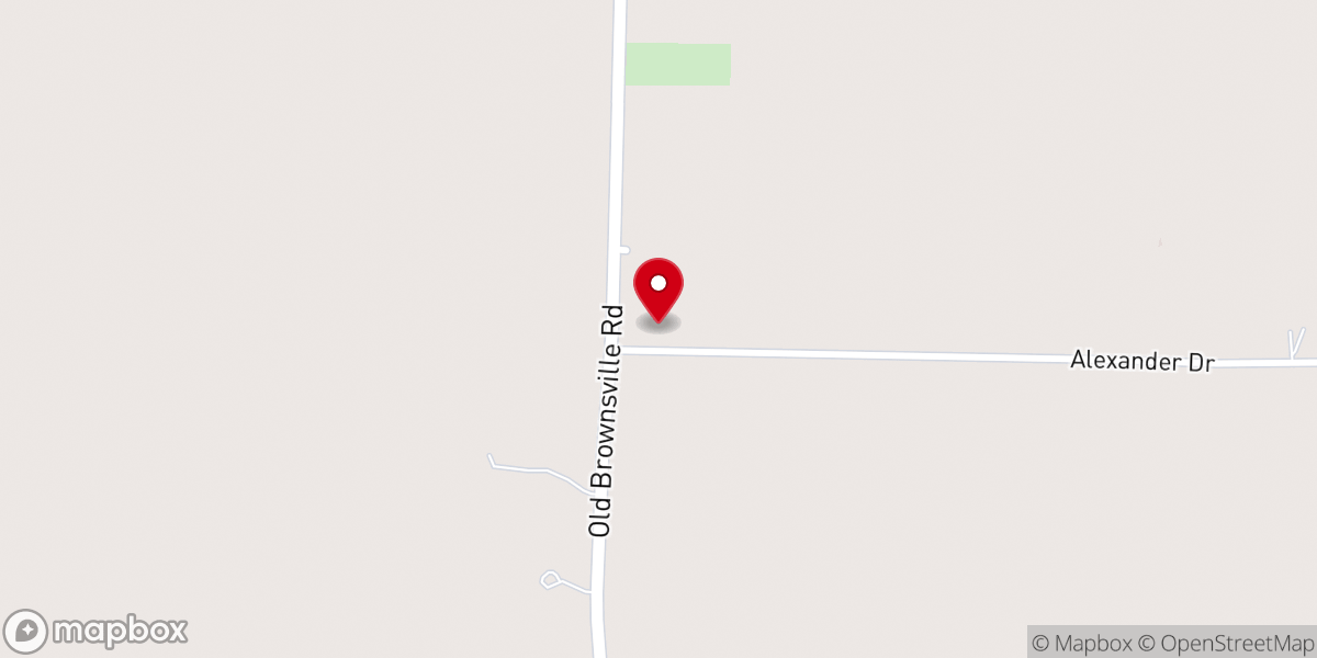 Map showing location of Old Brownsville Chapel Church of God
