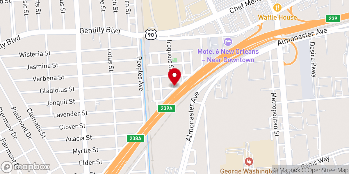Map showing location of Spanish Seventh Day Adventist Church