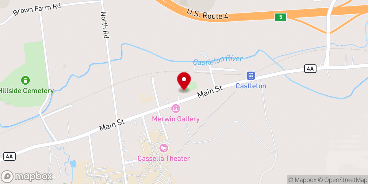 Map showing location of Federated Church of Castleton