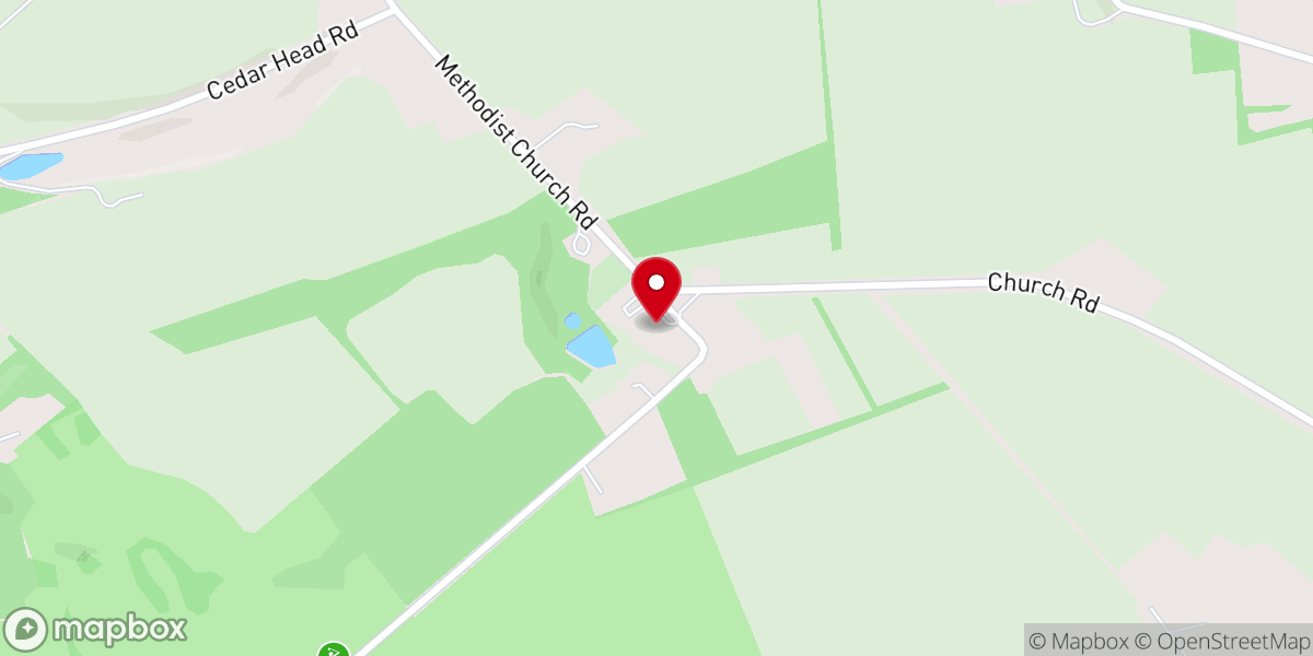 Map showing location of Black Creek Church