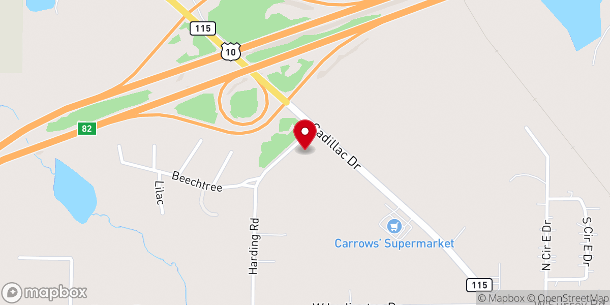 Map showing location of Living Hope Lutheran Church
