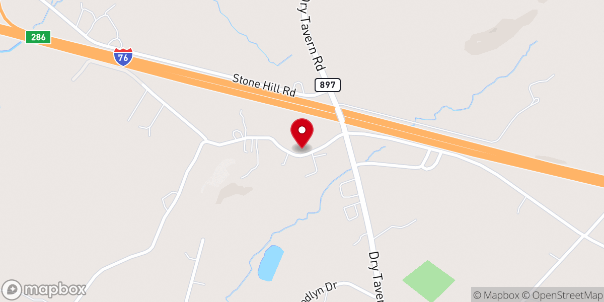 Map showing location of Cornerstone Baptist Church