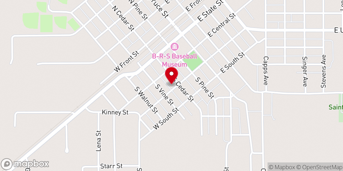 Map showing location of United Methodist Church of Nokomis