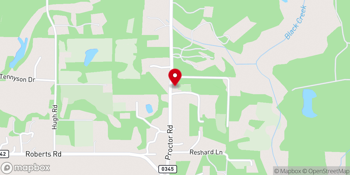 Map showing location of Rock Hill Missionary Baptist Church