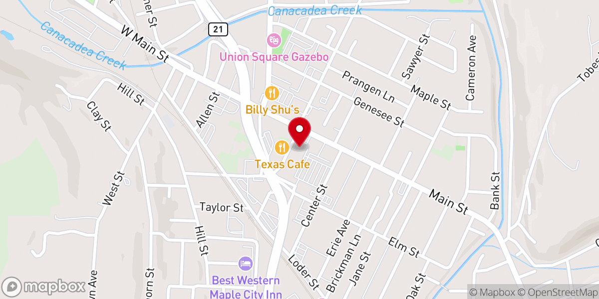 Map showing location of Faith In Action Steuben County