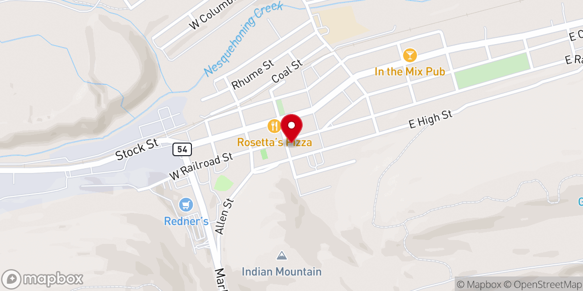 Map showing location of Nesquehoning Historical Society