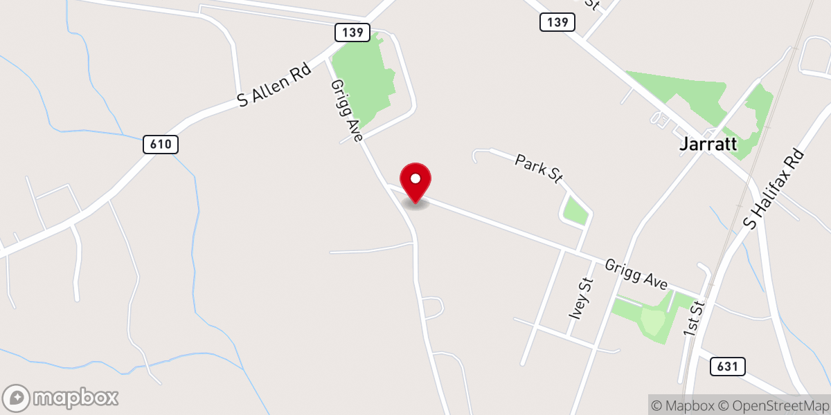 Map showing location of Morningstar Baptist Church