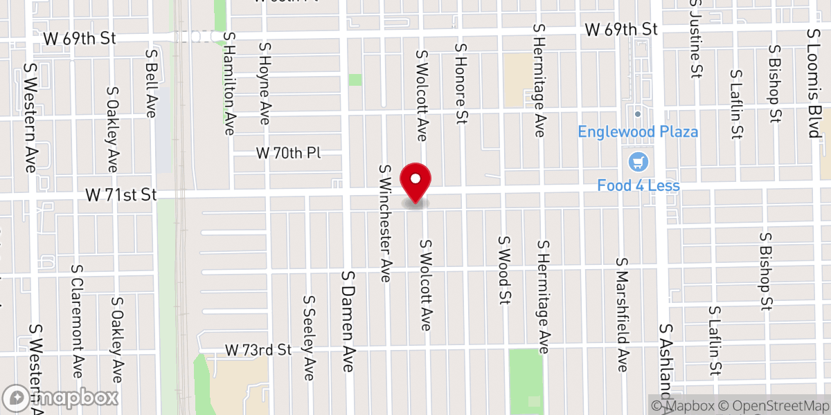 Map showing location of New Hope Inspirational Baptist Church