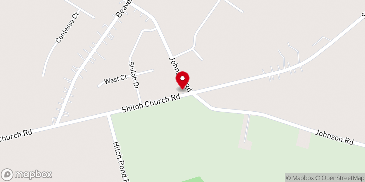 Map showing location of Shiloh Community Church