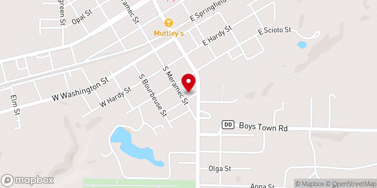 Map showing location of St James United Methodist Church
