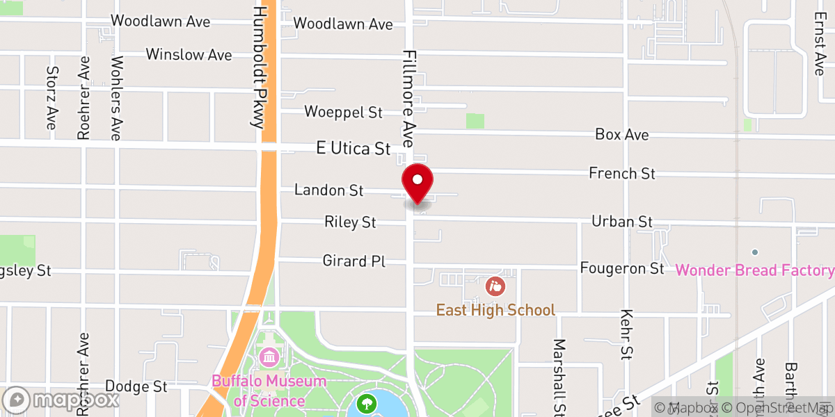 Map showing location of Antioch Baptist Church