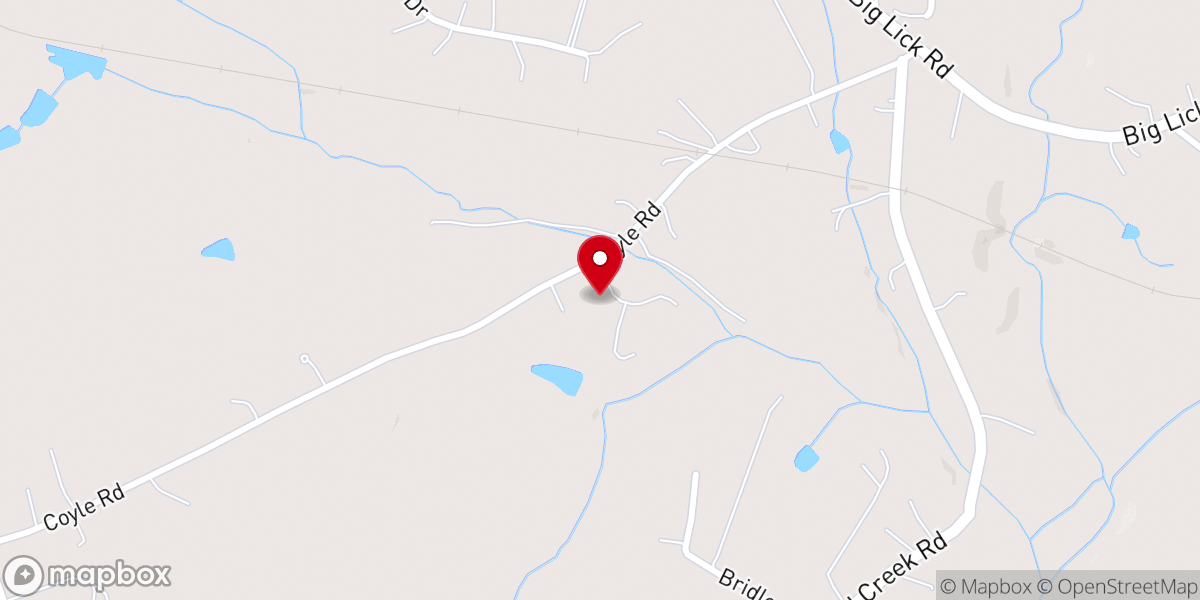 Map showing location of Coyle Church