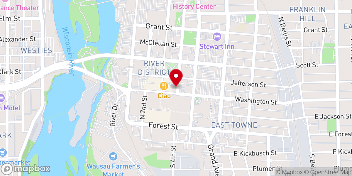 Map showing location of Downtown Mission Church