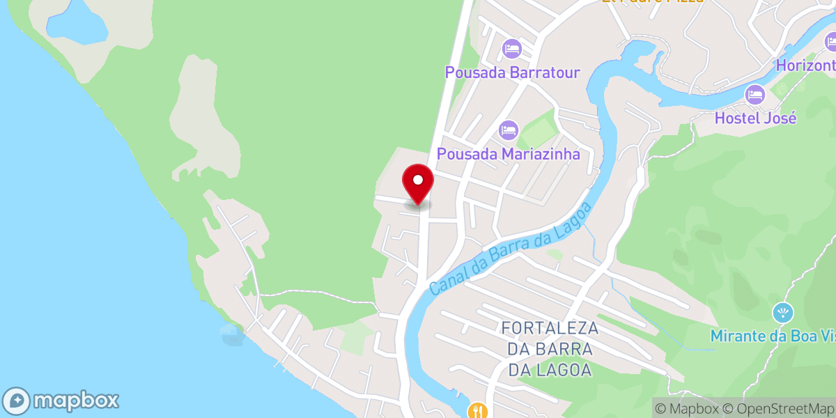 Map showing location of Igreja Batista Barra Da Lagoa