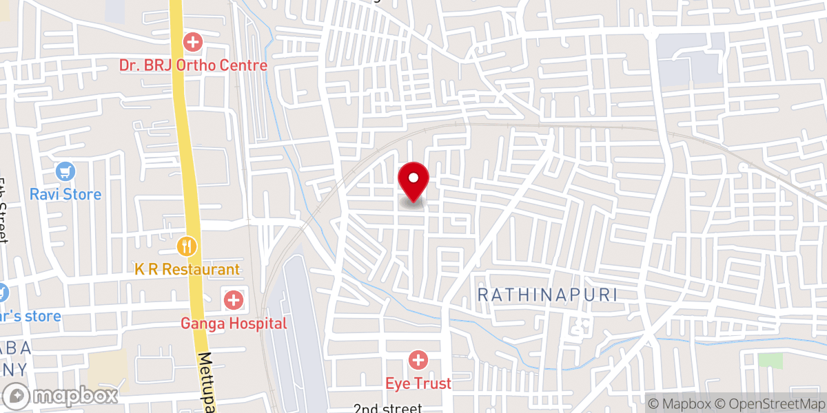 Map showing location of C.S.I St. Peter's Church, Rathinapuri