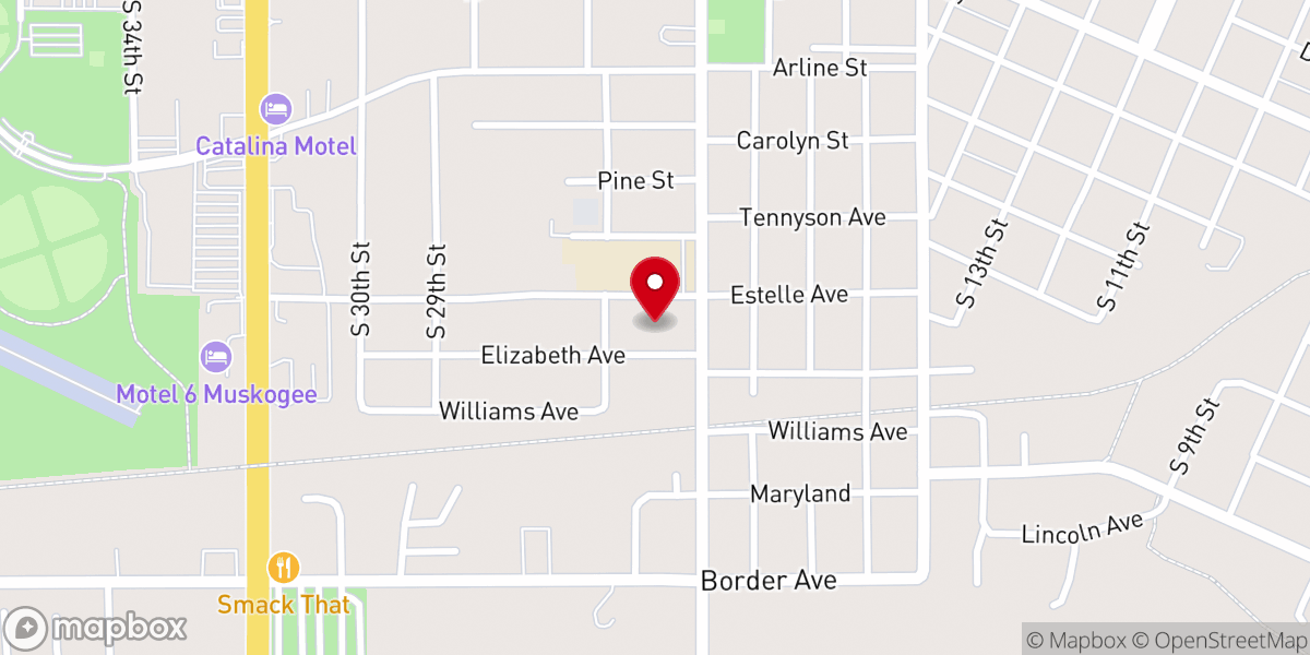 Map showing location of Meadowbrook Baptist Church