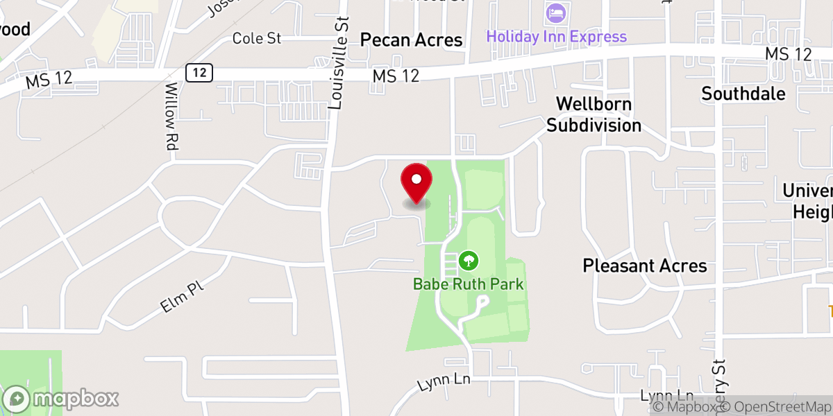 Map showing location of Peters Rock Family Worship Center