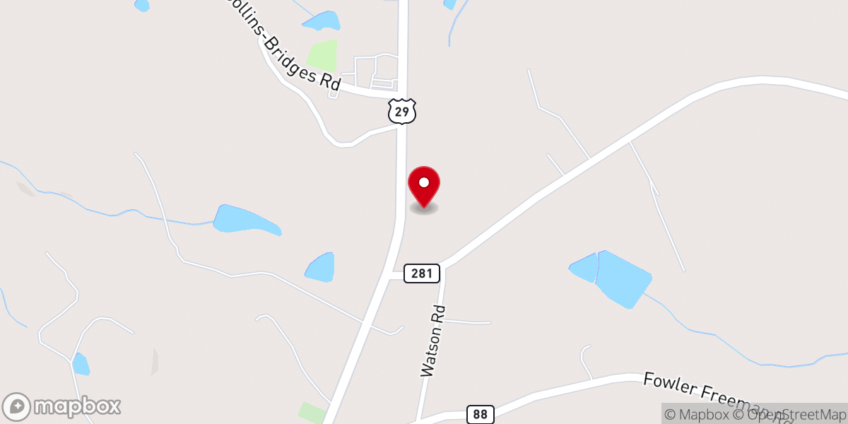 Map showing location of Greater Hope Fellowship Church