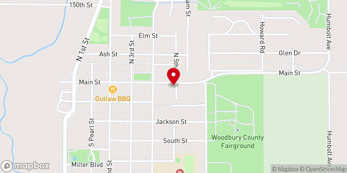 Map showing location of New Hope Church