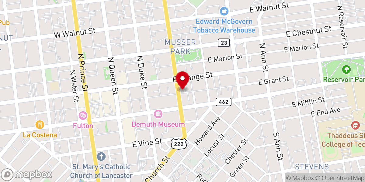 Map showing location of Church of God MB