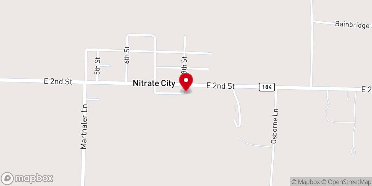 Map showing location of Nitrate City Church of Christ