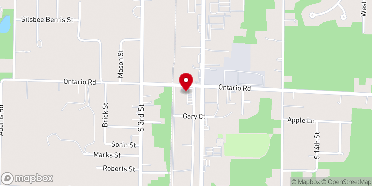 Map showing location of Bertrand Bible Church