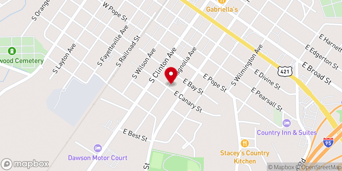 Map showing location of Mc Neil Memorial Baptist Church