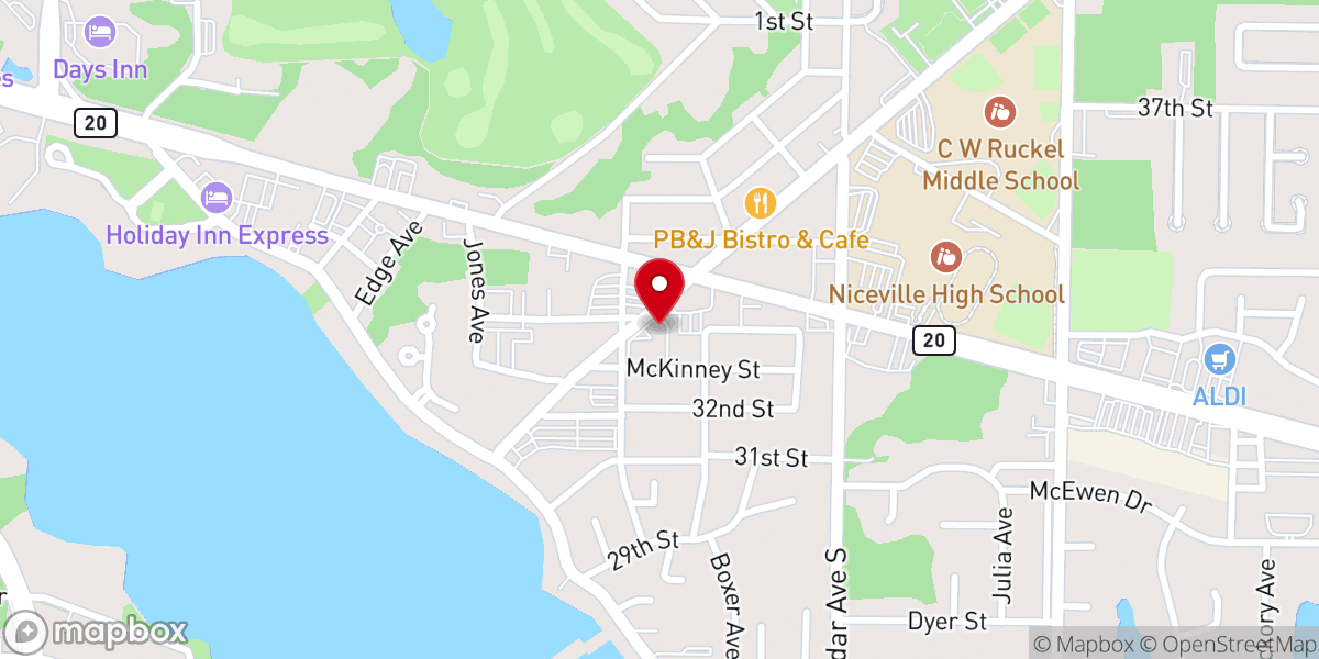Map showing location of Bargain Box