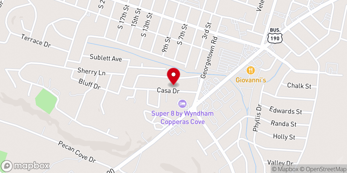 Map showing location of Jesus Name Apostolic Ministery