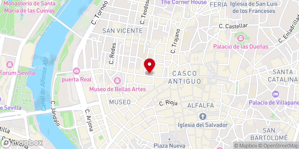 Map showing location of Hermandad del Santo Entierro