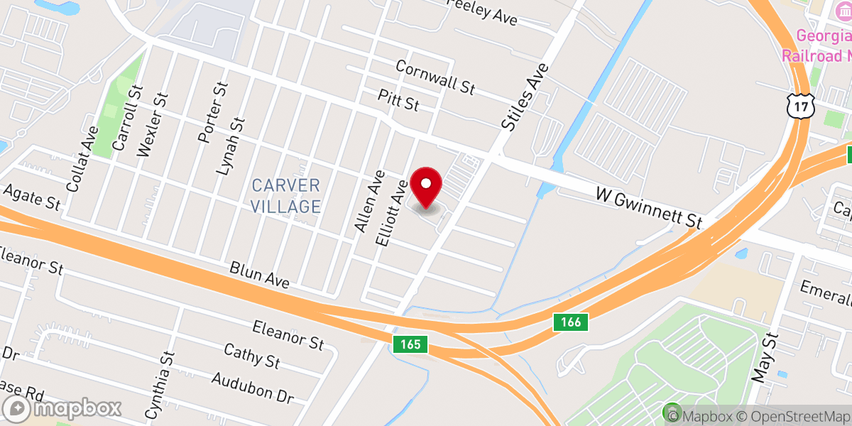 Map showing location of Temple of Glory Community Church