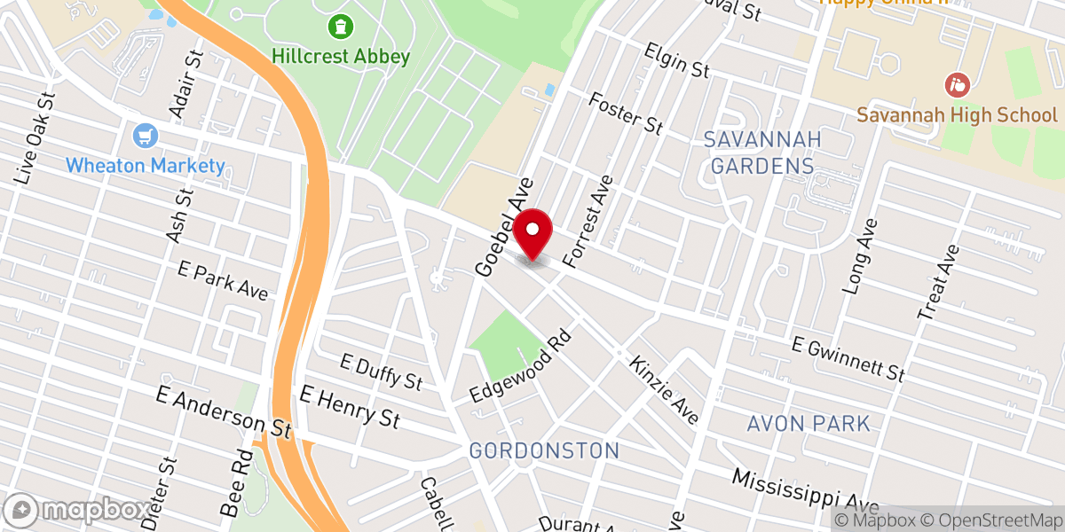 Map showing location of Christ's Community Church