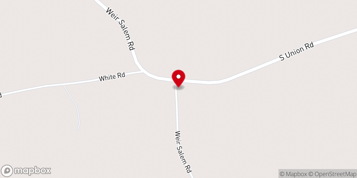 Map showing location of New Zion Baptist Church
