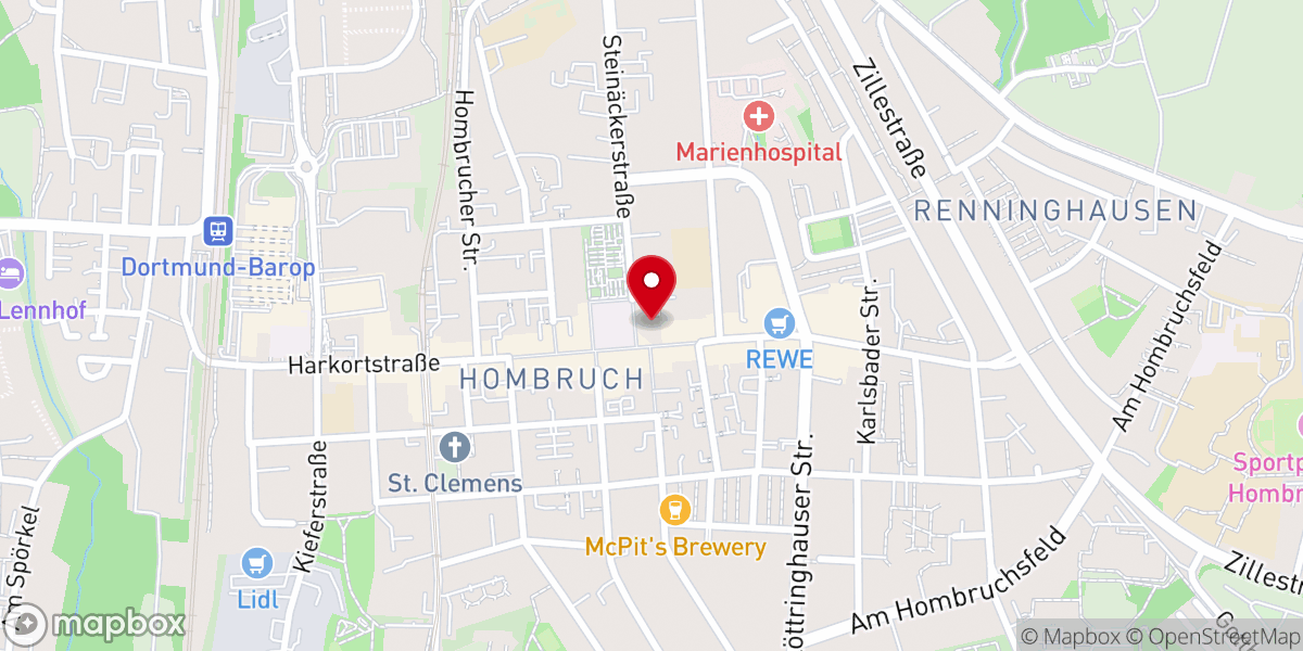 Map showing location of Ev. Kirchengemeinde Dortmund-Südwest - Kirche am Markt