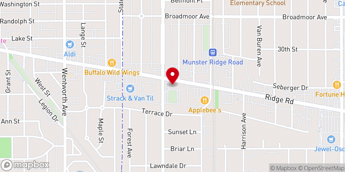 Map showing location of Munster Church