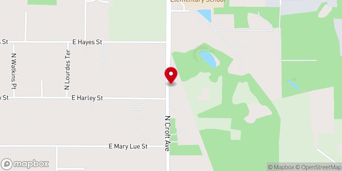 Map showing location of New Testament Baptist Church