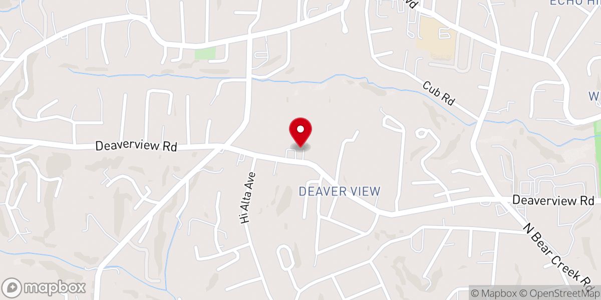 Map showing location of Sunrise Baptist Church