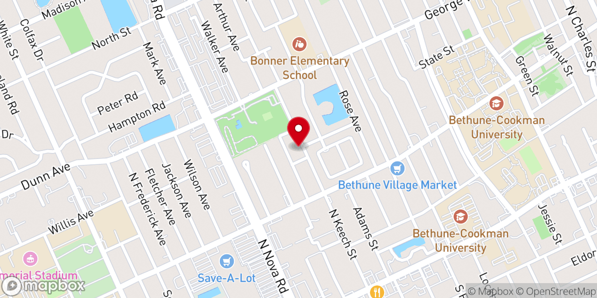 Map showing location of Gray Temple Church of God in Christ