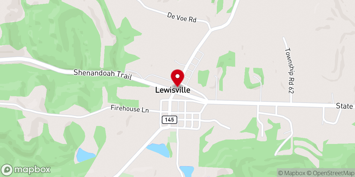 Map showing location of Lewisville United Methodist