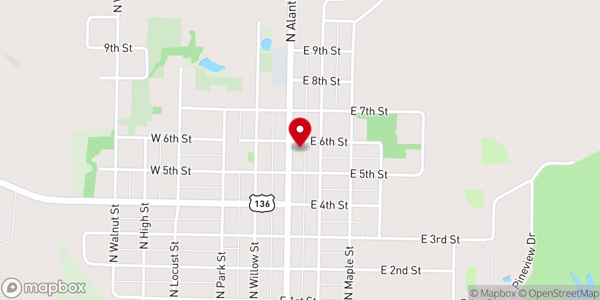 Map showing location of St. Peter Parish