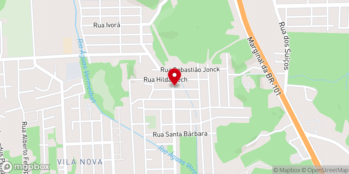 Map showing location of Igreja O Brasil para Cristo