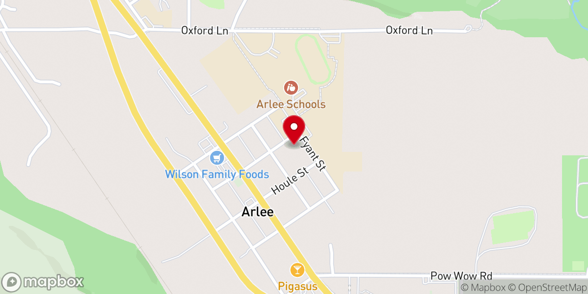Map showing location of Sacred Heart Mission Church