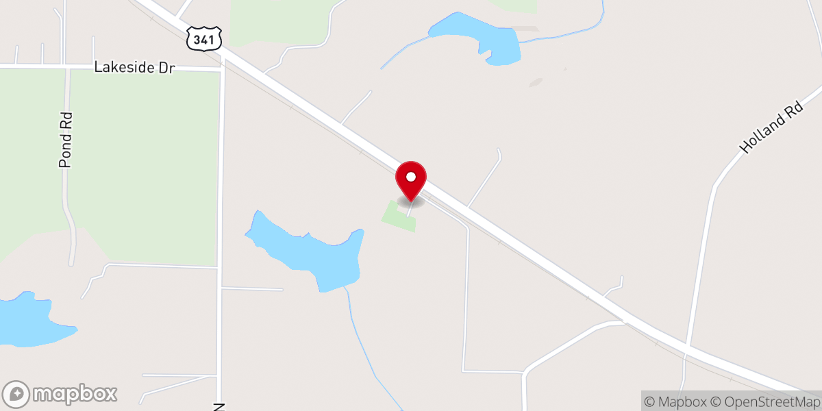 Map showing location of Richland Church